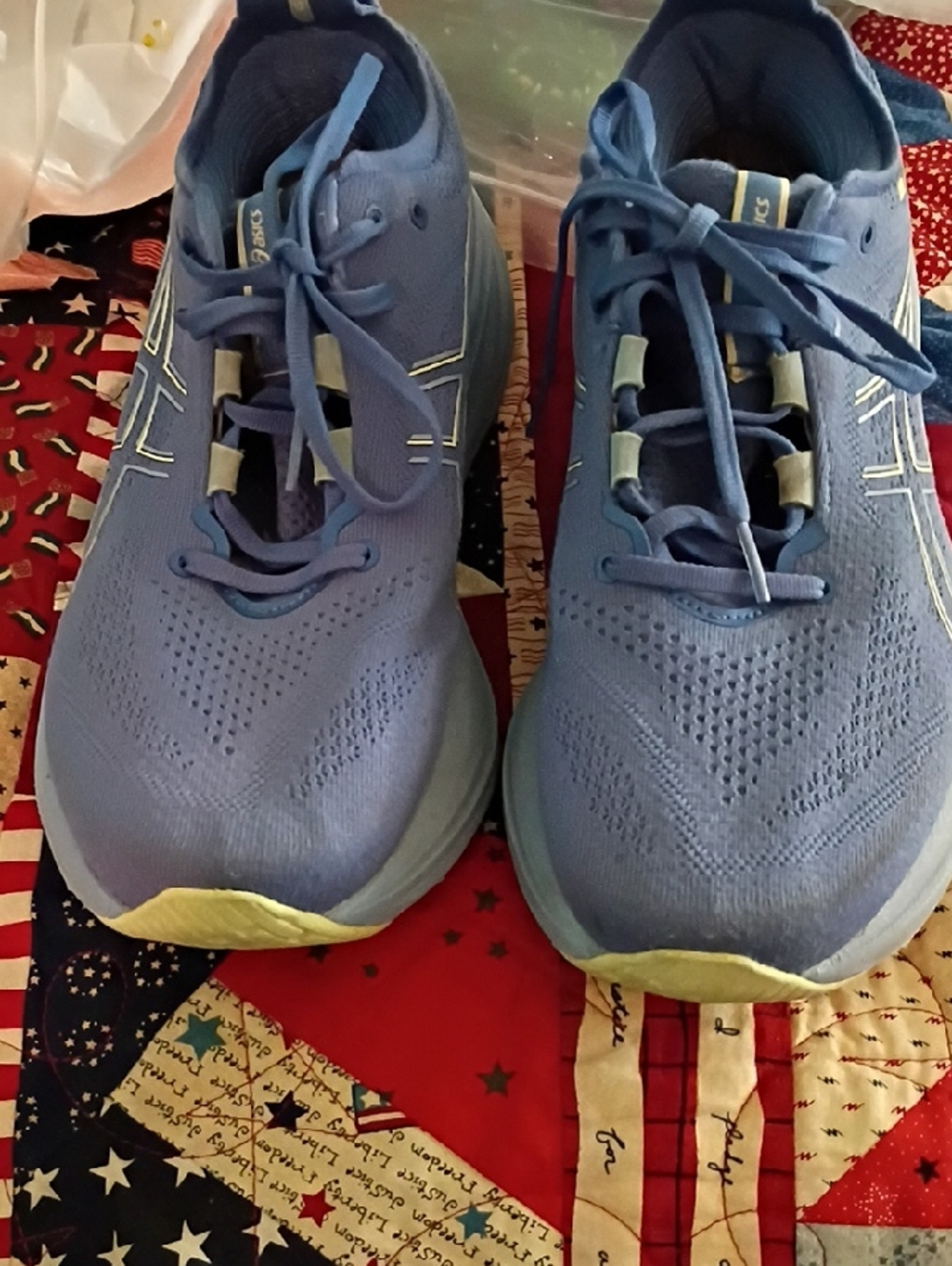 Asics Light Blue Lace-Up Athletic Sneakers